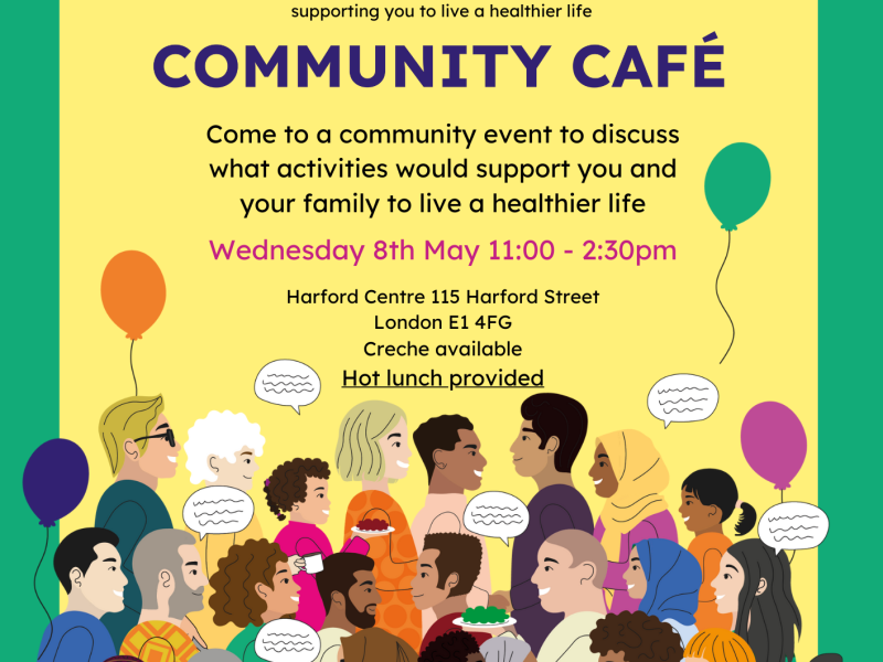 Community Café – Wednesday 8th May 11:00 – 2:30pm